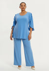 Tunic flare frilled sleeve DOLCE - blue - #6