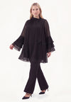 Tunic wide bottom chiffon - Black