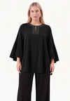 Tunic flare SUPPLE - black 