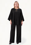Tunic flare SUPPLE - black 