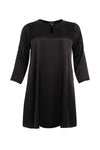 Tunic wide bottom SATIN - black - #3