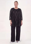Tunic A-line SILVER LUX - black 