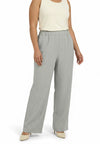 Trousers straight PINSTRIPE - grey 