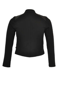 Jacket leather HEAVY INTERLOCK - black - #3