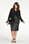 Jacket leather HEAVY INTERLOCK - black - #2