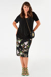 Shirt a-symmetric drape neck DOLCE - black - #2