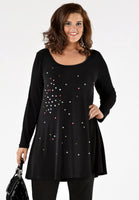 Shirt wide bot strass DOLCE - black  - #1