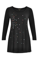 Shirt wide bot strass DOLCE - black  - #4