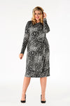 Dress drape GREY LEOPARD - grey - #2