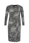 Dress drape GREY LEOPARD - grey - #4