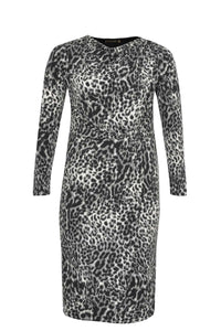 Dress drape GREY LEOPARD - grey - #4