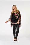 Legging half stretch leather - black