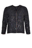 Jacket v-neck circle beaded - blue - #4