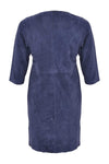 Dress zip pockets suede - blue - #2