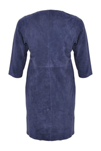 Dress zip pockets suede - blue - #2