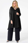 Blouse-jacket voile UNI - black 