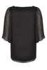 Blouse wide sleeves voile UNI - black  - #3