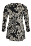Shirt wide bot necklace SUE - black - #3