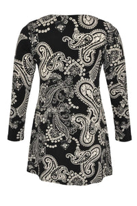 Shirt wide bot necklace SUE - black - #3