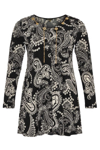 Shirt wide bot necklace SUE - black - #4