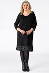 Dress leather roses stroke - black - #1
