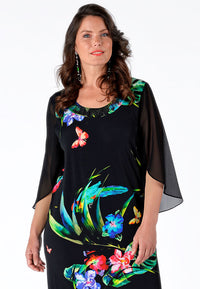 Dress beaded neck CHIARA - black - #1