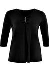 Shirt A-line beaded DOLCE - black - #3