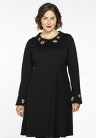 Dress beaded collar INTERLOCK - black - #1