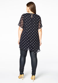 Blouse overlay DOTS - blue - #3