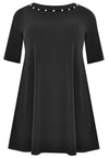 Tunic wide bottom pearls DOLCE - black - #4