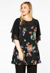 Tunic double sleeve ROSA - black 