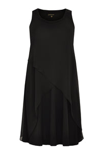 Dress pointy layer VOILE - black - #4