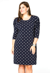 Dress drape sleeve DOTS - blue - #1