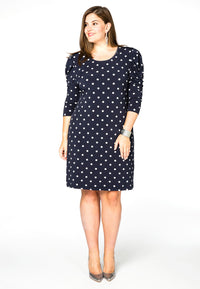Dress drape sleeve DOTS - blue - #2