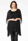 Tunic voile diamond strap - black - #1