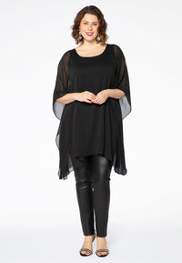 Tunic voile diamond strap - black - #2