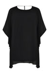 Tunic voile diamond strap - black - #4