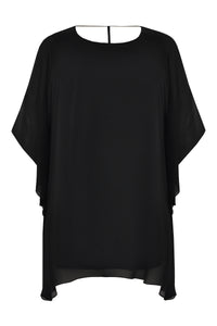 Tunic voile diamond strap - black - #4