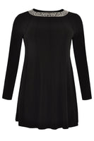 Tunic DOLCE studs wide bottom - black - #4