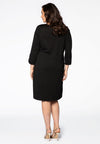 Dress INTERLOCK feather - black - #3