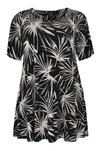 Tunic wide bottom PALMA - black - #4