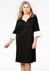 Dress wide INTERLOCK - black - #1