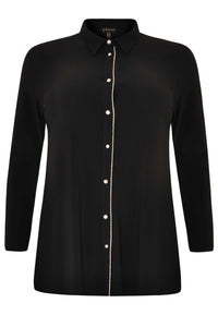 Blouse flare strass trim DOLCE - black - #4