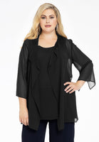 Blouse-jacket VOILE - black - #1