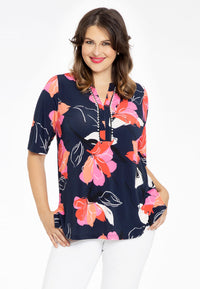 Tunic A-line pearls LILY - blue - #1