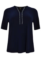 Tunic A-line pearls DOLCE - blue - #4