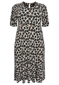 Dress asymmetric FELINE - brown - #4