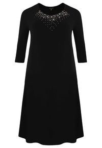 Dress A-line strass Dolce - black - #4