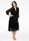 Dress ruffled VOILE - black 