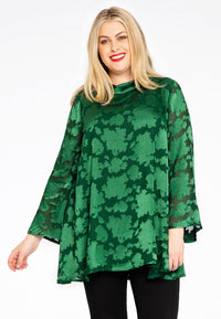 Tunic turtle neck DÉVORÉ - green - #1